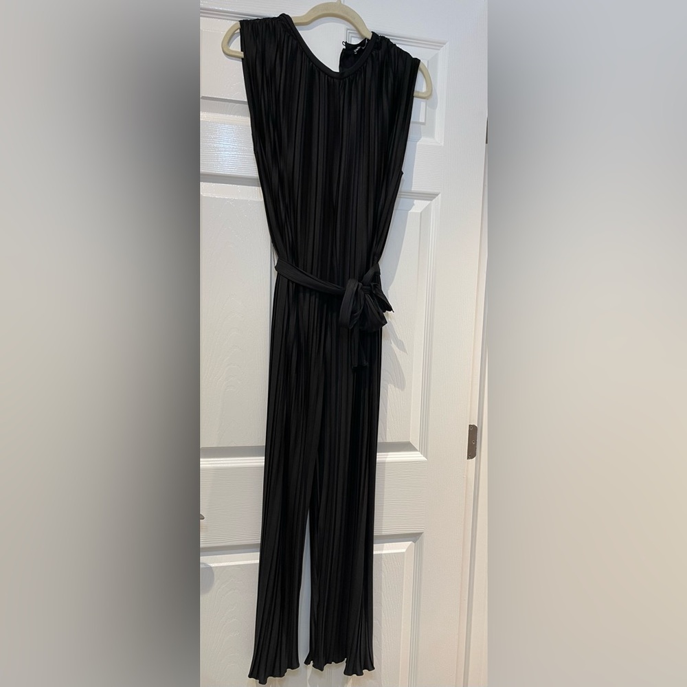 Zara Black Plisse Jumpsuit